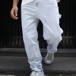 Powerlook Men Blue Baggy Fit Clean Look Jeans image 2