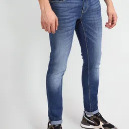 Flying Machine Men Super Skinny Fit Low Rise Heavy Fade Stretchable Jeans image 3