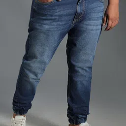 Freeform by High Star Plus Size Men Tapered jogger Fit Pure Cotton Jeans image 2