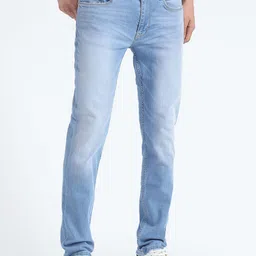 Flying Machine Men Straight Fit Heavy Fade Stretchable Jeans image 4