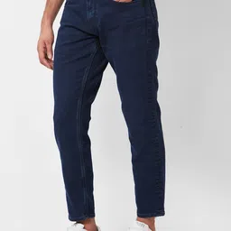 SPYKAR Men Slim Fit Clean Look Whiskers & Chevrons Stretchable Jeans image 3