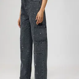 FREAKINS Women Straight Fit High Rise Cotton Jeans image 2