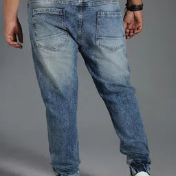 Freeform by High Star Plus Size Men Tapered Jogger Fit Heavy Fade Pure Cotton Jeans image 2