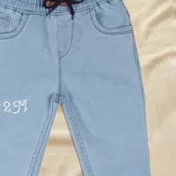 A-Okay Girls Blue Jogger High-Rise Acid Wash Jeans image 2