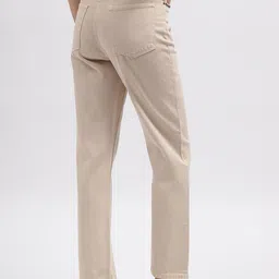 ELLE Women Straight Fit Clean Look Mid Rise Cotton Jeans image 4