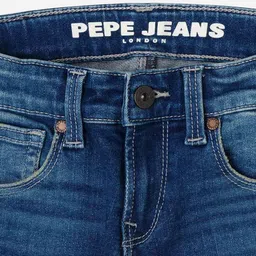 Pepe Jeans Boys Slim Fit Mid-Rise Light Fade Medium Shade Low Distressed Stretchable Jeans image 2