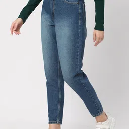 R&B Women Heavy Fade Mom Fit Jeans image 3