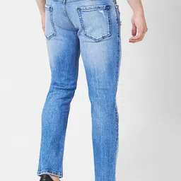 SPYKAR Men Low Distress Heavy Fade Stretchable Jeans image 5