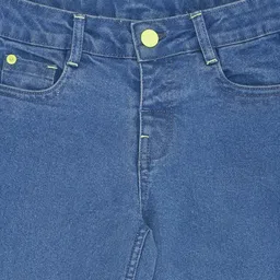 Pantaloons Junior Girls Cropped Flared Mid-Rise Slash Knee Jeans image 2