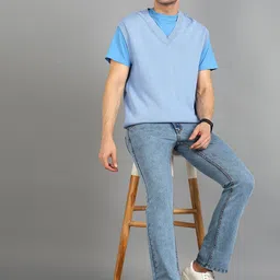 Urbano Fashion Men Bootcut Heavy Fade Clean Look Stretchable Jeans image 5