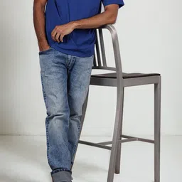 Celio Men Jean Slim Fit Slash Knee Heavy Fade Stretchable Jeans image 4