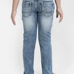 Crimsoune Club Boys Clean Look Whiskers & Chevrons Heavy Fade Slim Fit Stretchable Jeans image 5