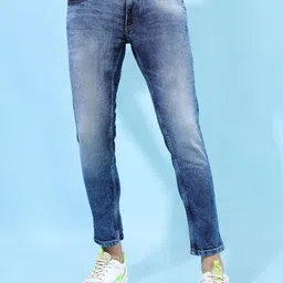 HIGHLANDER Men Blue Tapered Fit Heavy Fade Jeans image 3