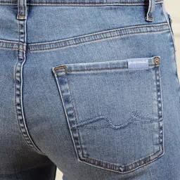 7 For All Mankind Women Bootcut Light Fade Clean Look Jeans image 4