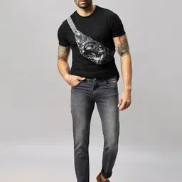 RJ Denim Men Slim Fit Low Distress Heavy Fade Stretchable Jeans image 5