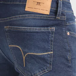 Flying Machine Men Super Skinny Fit Low-Rise Heavy Fade Stretchable Jeans image 4