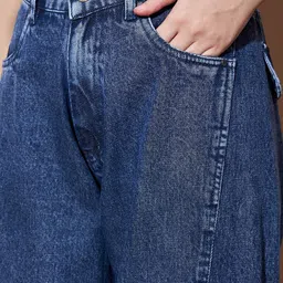 SASSAFRAS BASICS Women Wide leg Mid-Rise Clean Look Heavy Fade Wide Leg Jeans image 2