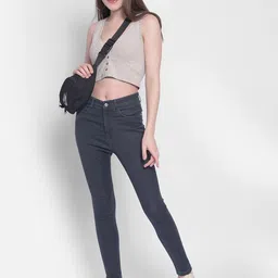 Crimsoune Club Women Mid-Rise Skinny Fit Stretchable Jeans-image-60