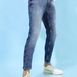 HIGHLANDER Men Blue Tapered Fit Heavy Fade Jeans image 5