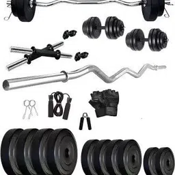 tucker 20 kg 20 Kg Set with 3 Ft Curl Rod & 1 Pair Dumbbell Rods for Men & Women Home Gym Combo-picture-41