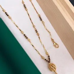 param Stylish Gold Plated Brass Mangalsutra-picture-17