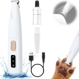 Pet Paw Trimmer Dog Clipper USB Rechargeable Low Noise Cat Dog Hair Grooming Kit White Pet Hair Trimmer-image-44
