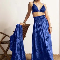 EROTISSCH Tie & Dye Printed Beachwear Set-image-4