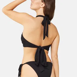 SECRETS BY ZEROKAATA Halter Ribbed Beach Wear Bikini Set image 3