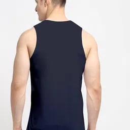 Friskers  Men Pack Of 2 Solid Pure Cotton Apple Cut Innerwear Vests image 2