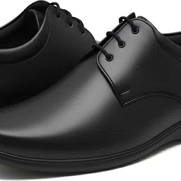 wugo Latest Classic Black Synthetic Leather Formal Shoes |Premium Quality Derby For Men-picture-11