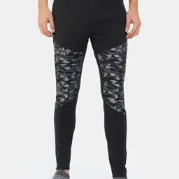 FabSeasons Men Black & Grey Camouflage Printed Slim-Fit Track Pants-picture-28