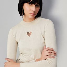 max Cut-Out Detail Mock Collar Pullover-picture-33