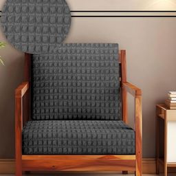 Cortina Grey Solid Polyester Sofa Cover-picture-47