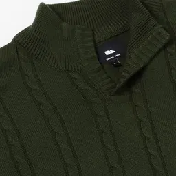 Dennis Lingo Self Design Cable Knit Acrylic Pullover image 2