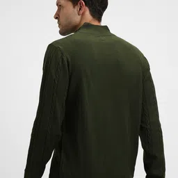 Dennis Lingo Self Design Cable Knit Acrylic Pullover image 3