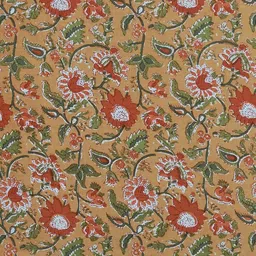 INDHOME LIFE Orange & Peach Coloured Printed Cotton Square 4-Seater Table Cover image 2