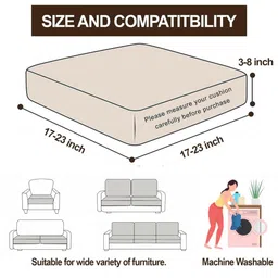 Cortina Grey Solid Polyester 1 Piece Sofa Cover image 3