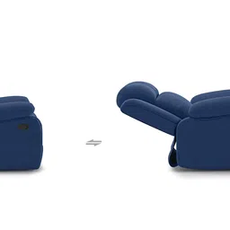 urban ladder Griffin Fabric One Seater Manual Recliner in Lapis Blue Fabric image 5