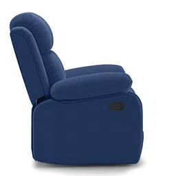 urban ladder Griffin Fabric One Seater Manual Recliner in Lapis Blue Fabric image 4