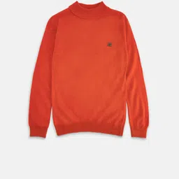 Pantaloons Junior Boys Orange Solid  Pullover image 1