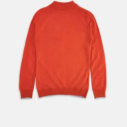 Pantaloons Junior Boys Orange Solid  Pullover image 2
