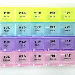 theshoppingicon 7 day 4 Row 28 Squares Weekly 7 Days Tablet Box Holder Medicine Storage Organizer Container Pill Box image 3