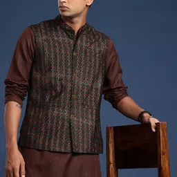 taavi Men Printed Nehru Jacket-picture-17