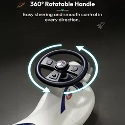 staranddaisy Baby Swing Car for Kids with Backrest Seat Storage & 360° Swivel Twister Ride-on Rideons & Wagons Non Battery Operated Ride On image 3