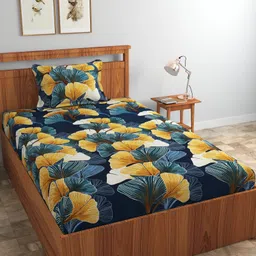 ameyaa 320 TC Cotton Single Printed Fitted (Elastic) Bedsheet image 4