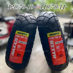 maxxis M6017-TL 110/70-11 & 120/70-10 Front & Rear Two Wheeler Tyre image 5