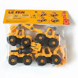 funbazaar 4-in-1 Construction Vehicle Toy Set with Interchangeable Attachments for Kids. image 4