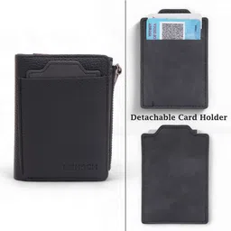 mensch Men Casual Black Artificial Leather Wallet image 4