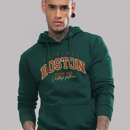 ADRO Men Printed Hooded Sweatshirt image 1