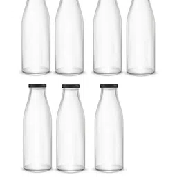 SOMIL Set Of Transparent Glass Water Bottle image 2